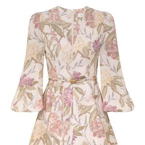 𝒁𝑰𝑴𝑴𝑬𝑹𝑴𝑨𝑵𝑵 ILLUSTRATION waisted wide hem dress